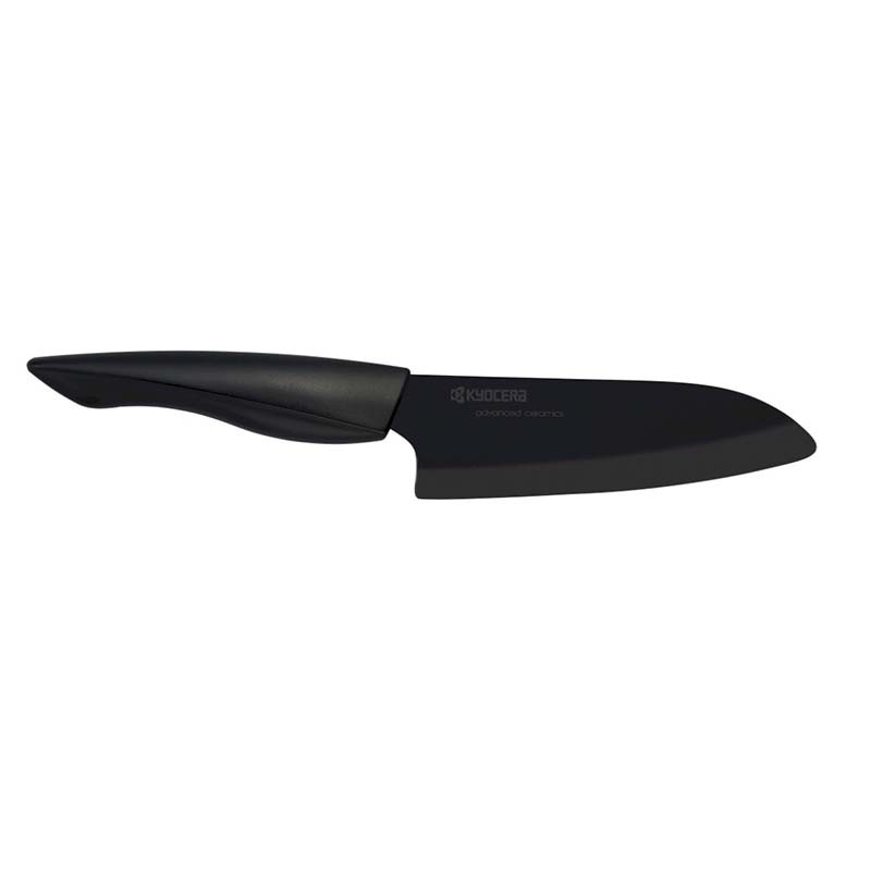 Cuchillo de cerámica Santoku 16 cm. hoja negra