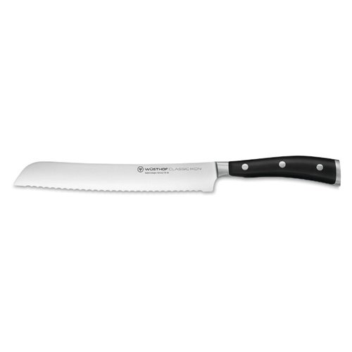 Cuchillo para cortar pan de 20 cm. Wüsthof serie Classic Ikon acero forjado