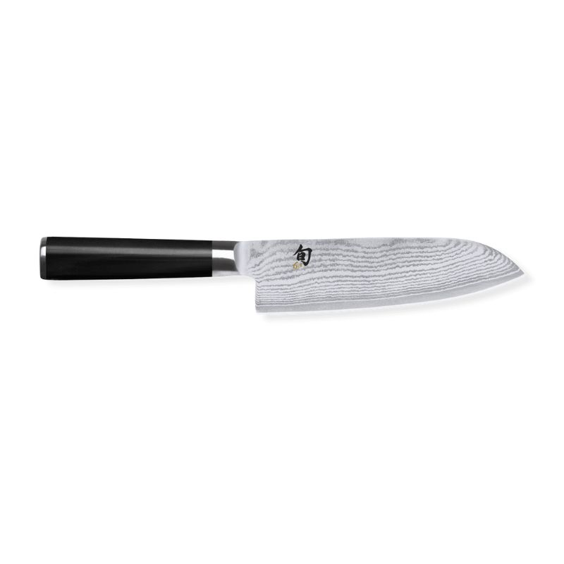 Cuchillo japonés Santoku Shun damasco Kai 16 cm