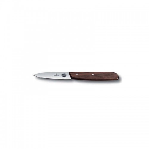 Cuchillo para verdura de 8 cm. de punta centrada y mango de madera
