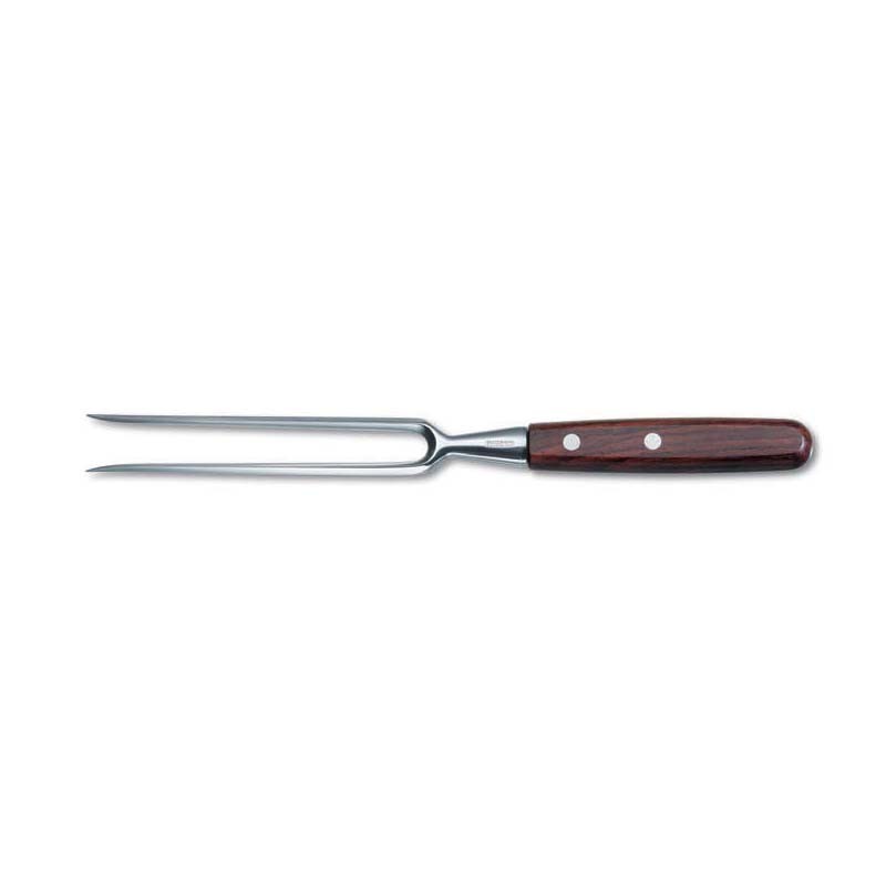Tenedor para trinchar forjado con mango de madera de 18 cm.
