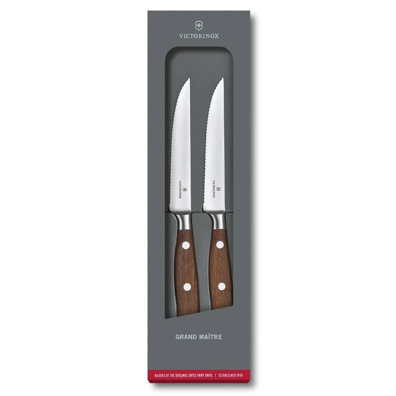 Set 2 cuchillos de carne Victorinox Grand Maître con mango de madera