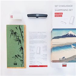 Piedra de afilar Kotai grano 180/800 con soporte y gu&iacute;a