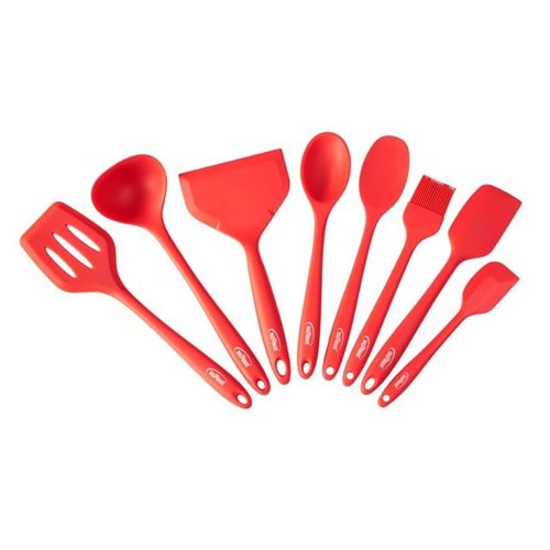 Juego de utensilios de cocina, juego de 34 utensilios de cocina de silicona  con mango de madera, juego de herramientas de cocina para utensilios de