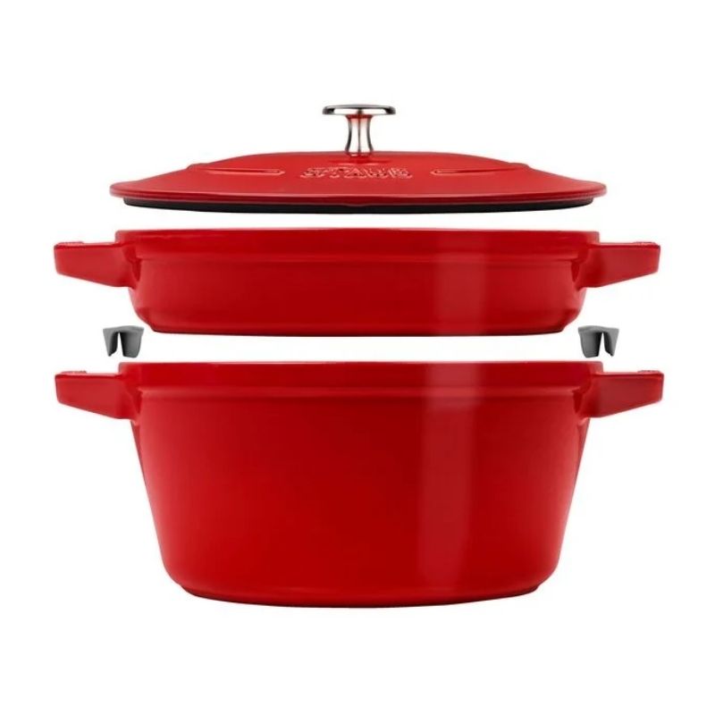 Staub Stackable 2 piezas Batería de cocina hierro fundido