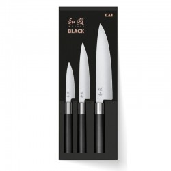 Set 3 cuchillos Kai Wasabi Black -chef-office y pelador