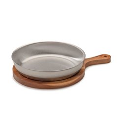 Llauna redonda Ø20 cm. con bandeja presentación con mango