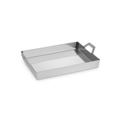 Llauna inox 18/10 con asas de 22 x 14 cm de 3 cm de altura