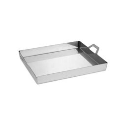 Llauna inox 18/10 con asas de 26 x 23 cm de 3 cm de altura